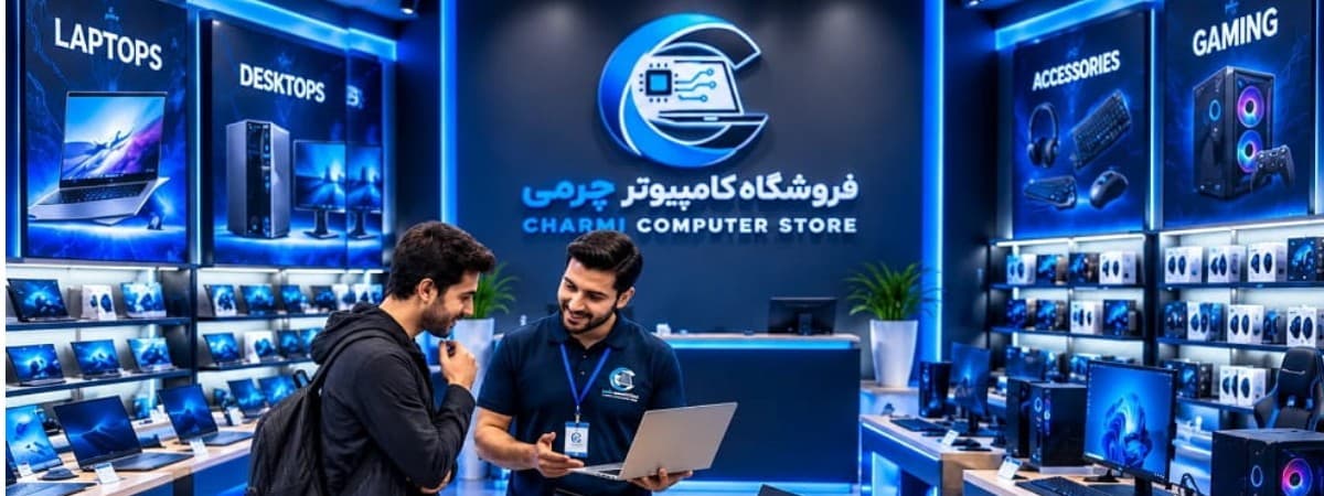 کاور فروشگاه کامپیوتر چرمی